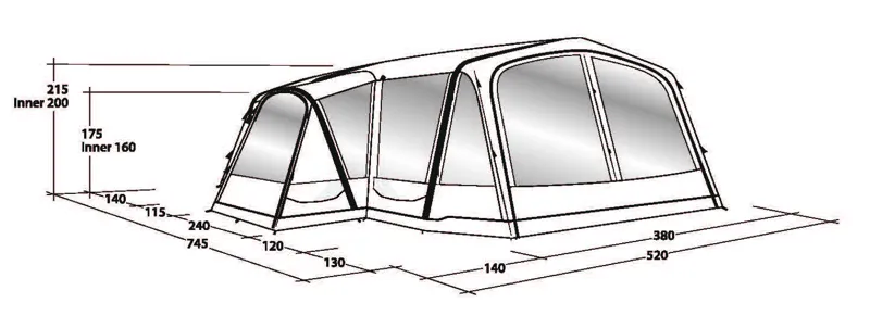 Outwell Airville 6SA Inflatable Tent - 2023 Model-1